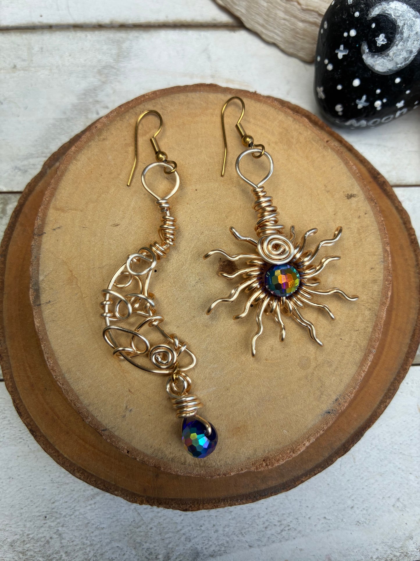 Sun and Moon Earings