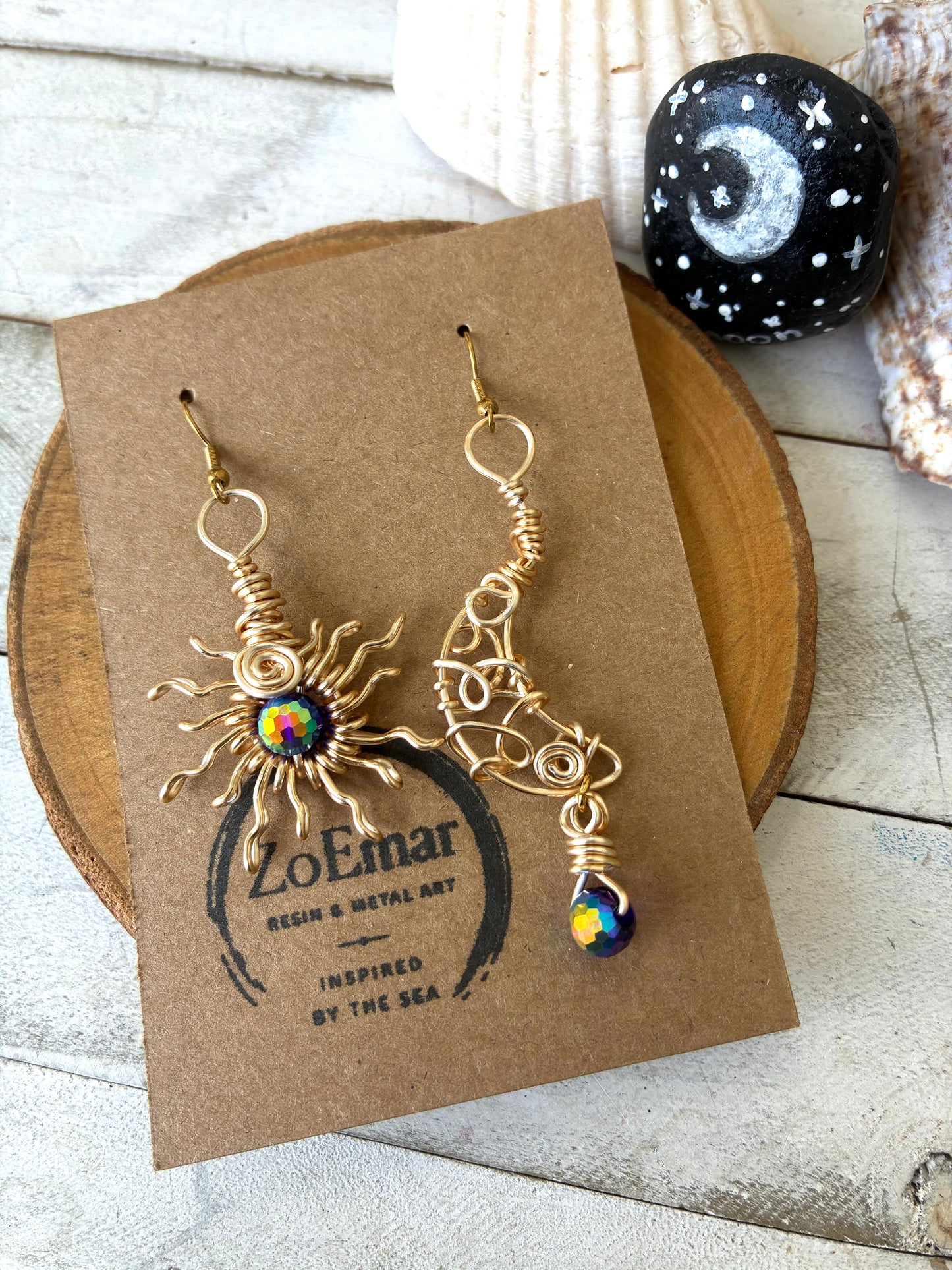 Sun and Moon Earings