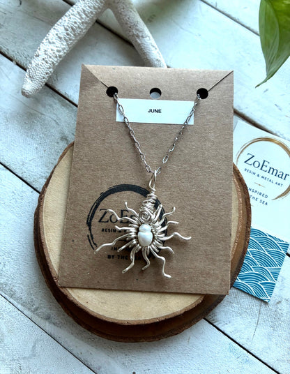 Sun & Pearl Necklace