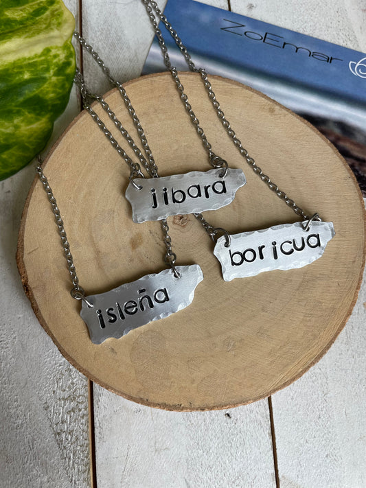 Metal Map Necklace ( Chain)