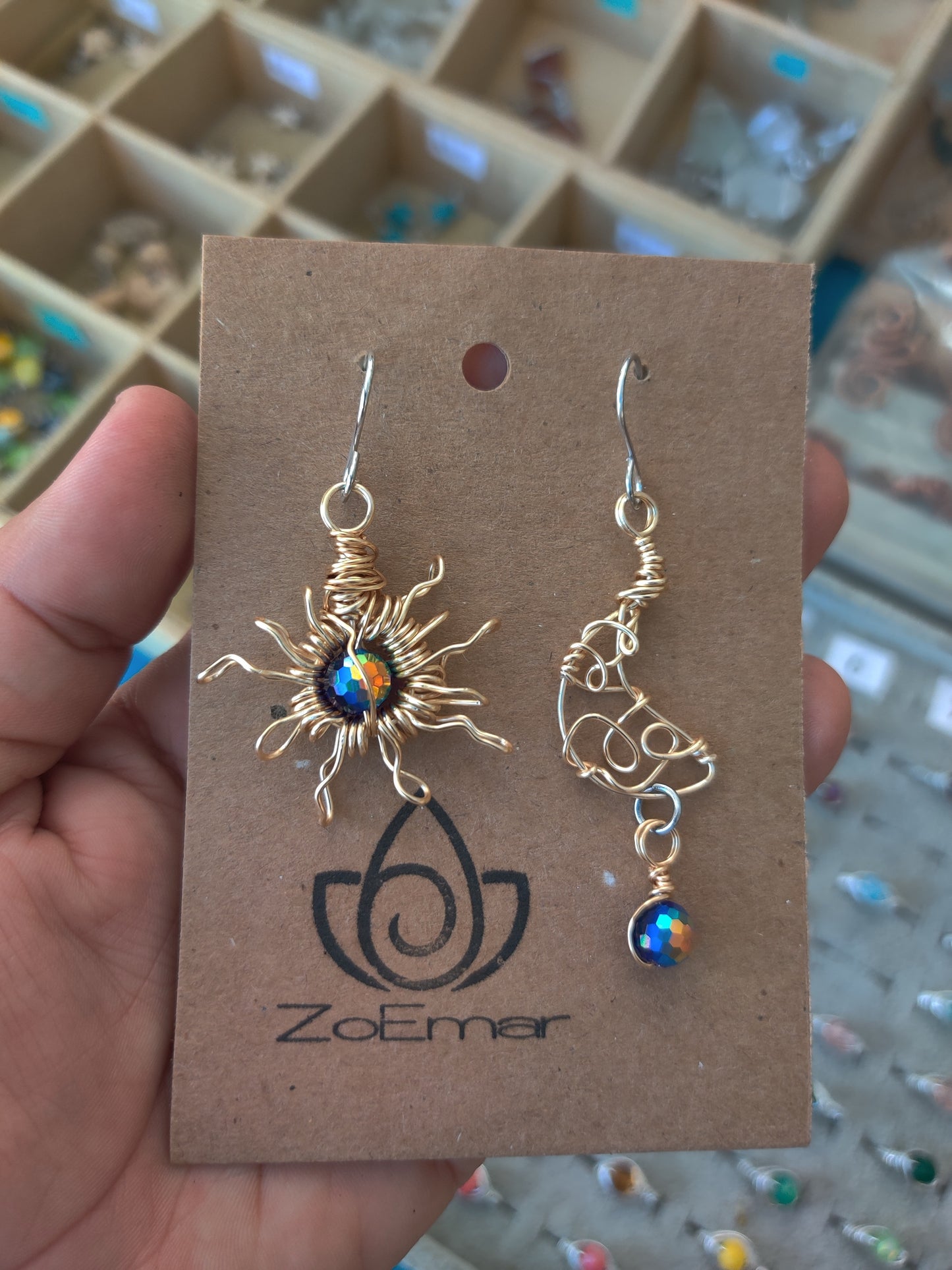 Sun and Moon Earings