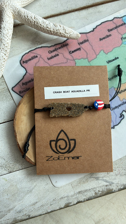 Crash Boat Map Bracelet