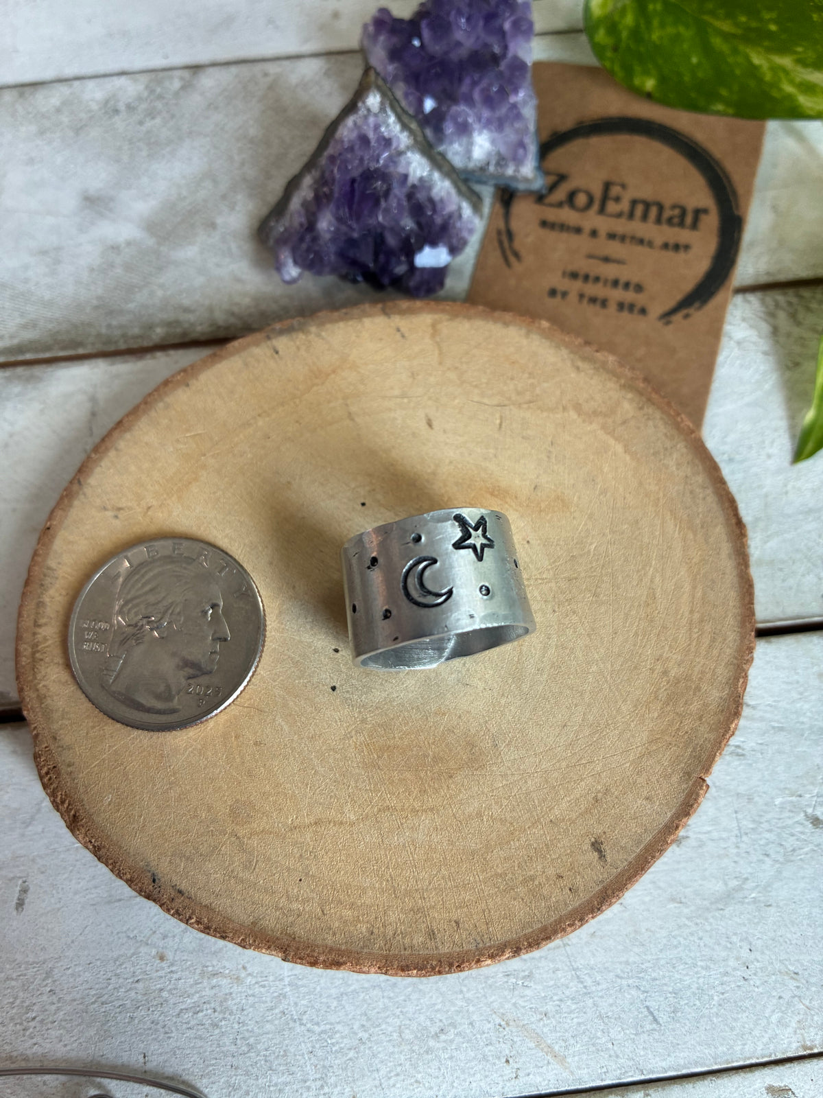 Moon & Star Ring
