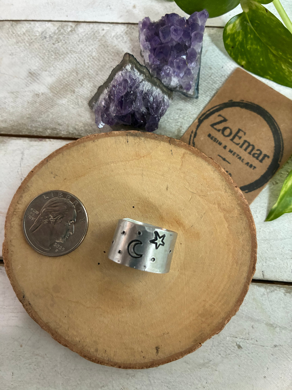 Moon & Star Ring