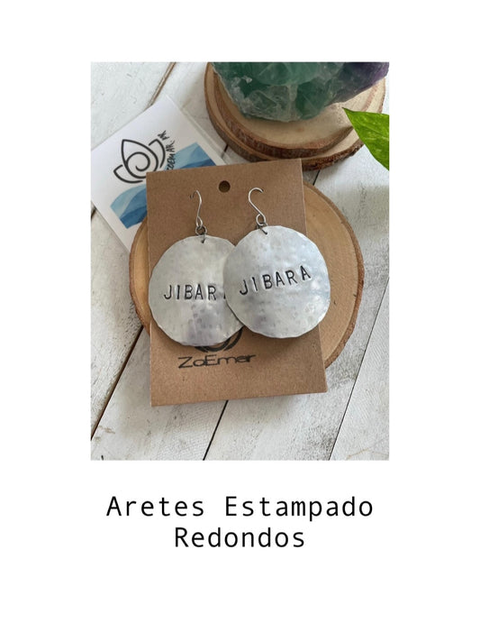 Aretes de Círculos Estampados