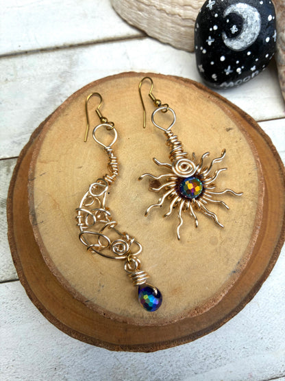 Sun and Moon Earings
