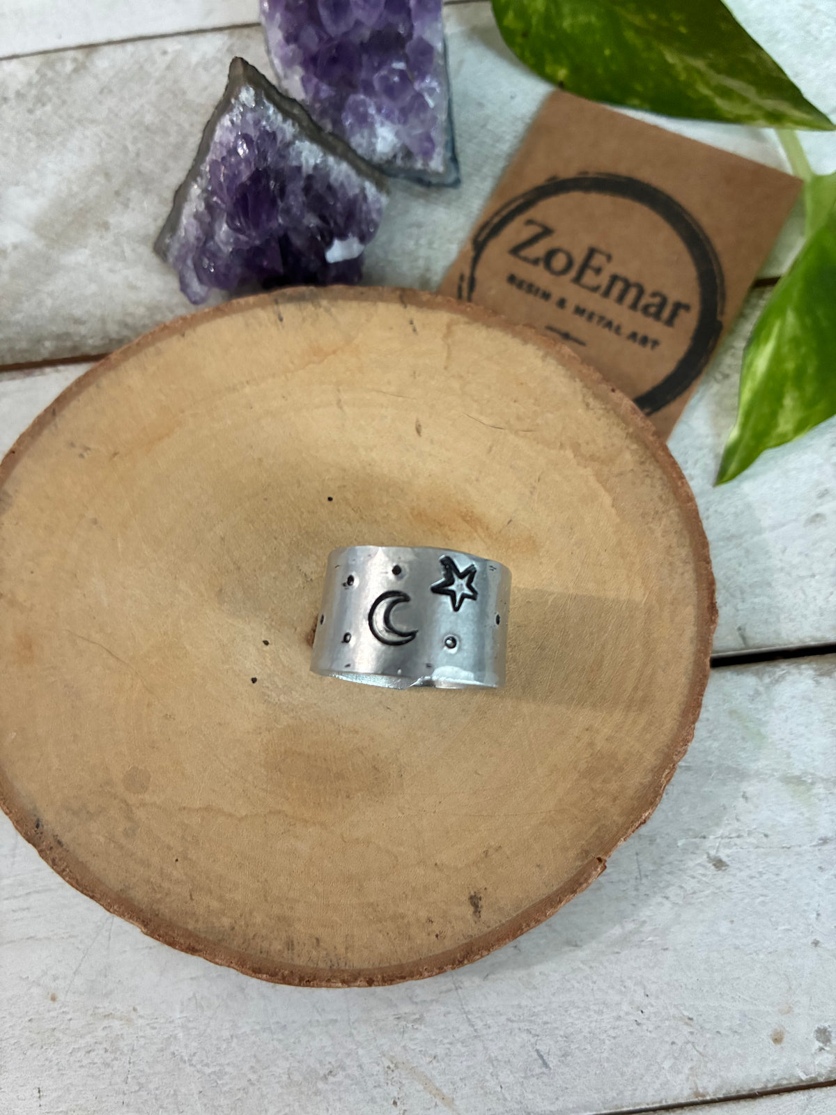 Moon & Star Ring